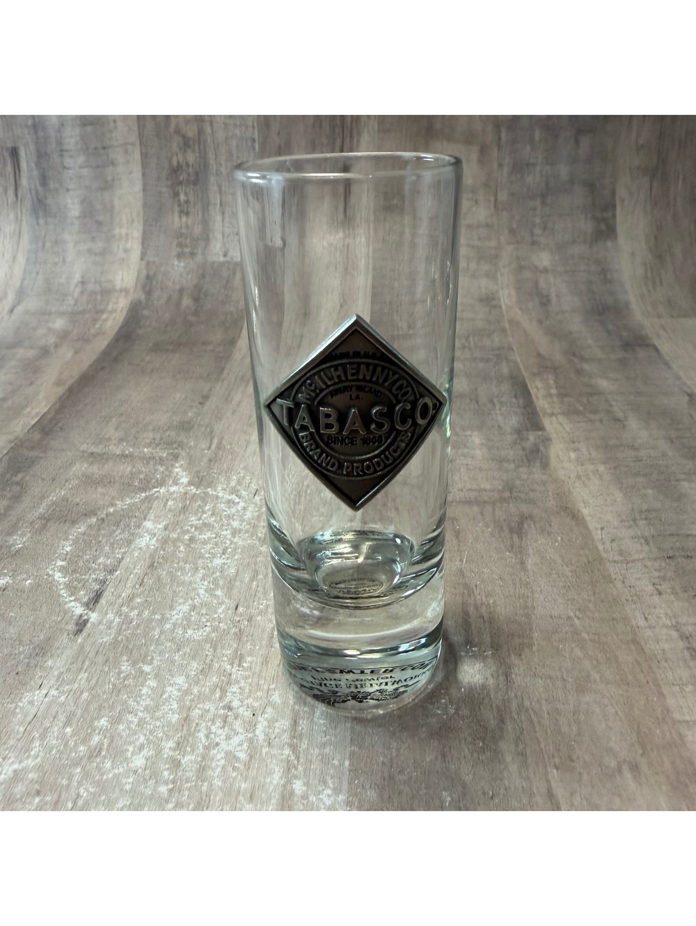 Tabasco Heritage Metalworks Pewter Logo Shot Glass 4" Tall McIlhenny Co